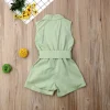 Fashion Kids Baby Girls Clothes Sleeveless Bow-tie Waist Playsuits Outfits Summer Sunsuit Overall Children Clothing - Image 5
