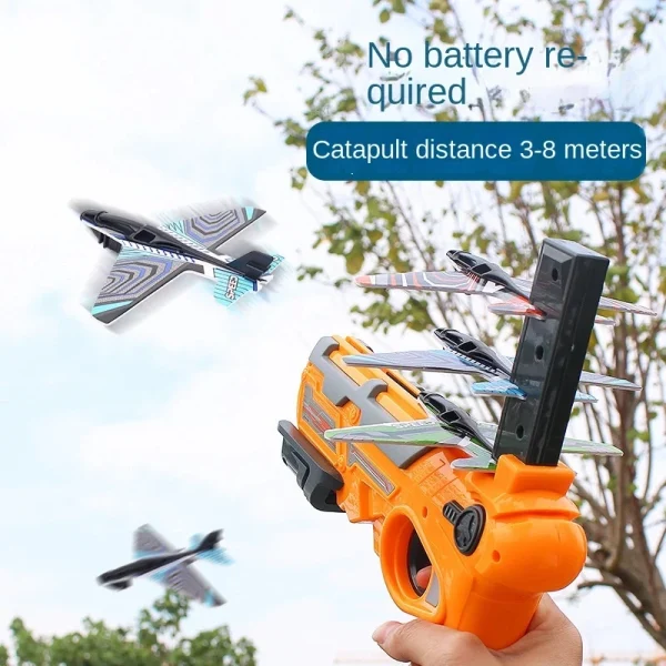 Children's Toy for Boys 3 to 5 Years Ejection Aircraft Shooting Game Outdoor Parent-child Sport Toys Kids Aircraft Set Plane Toy - Image 6