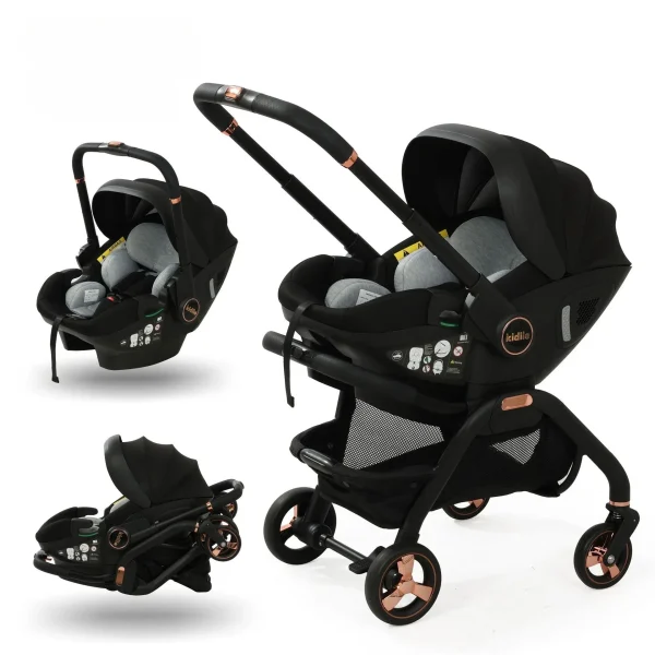 Multi functional newborn baby sleeping basket, baby safety seat, baby stroller, multi-purpose portable four-wheel stroller - Image 6