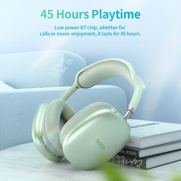 HOCO W35 Air Upgrade Wireless Bluetooth 5.3 Music Headphone Mic HiFi Audio Headset Stereo Sound Sport Earphones 40MM Driver 45H - Image 3
