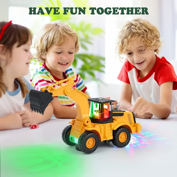 Excavator Truck Kids Toys: Construction 2+ Toddler Toys Digger Truck with Electric Universal Wheel Children Car Toys with Light - Image 6