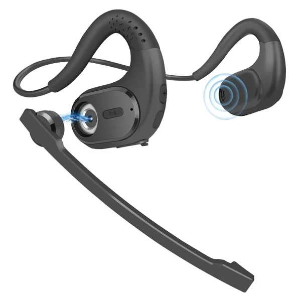 Wireless Bluetooth Headsets with Microphone Detachable Mute Button Open Ear Trucker Headphones for Cell Phones Business Office - Image 7