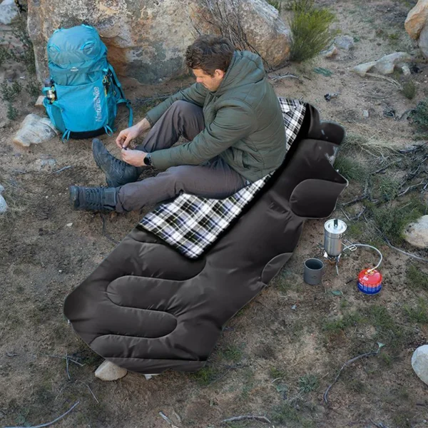 Double Sleeping Bag Sleeping Bags For Adults with 2 Pillows Bag Large Camping Sleeping Bag Lightweight Sleeping Bag - Image 3