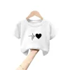 Girls Short-sleeved T-shirt Summer New Pure Boy White Top Summer Big Child Fashion Clothes  Girls Clothes - Image 5