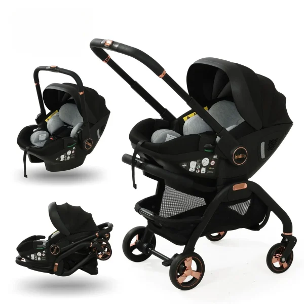 Multi functional newborn baby sleeping basket, baby safety seat, baby stroller, multi-purpose portable four-wheel stroller - Image 8
