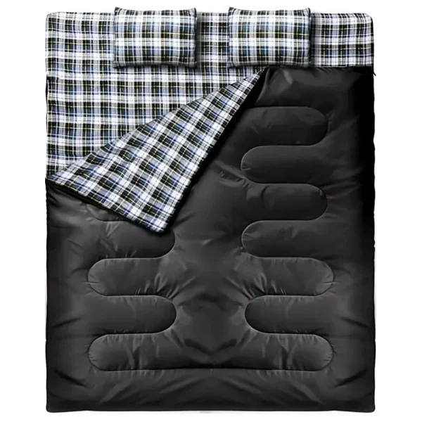 Double Sleeping Bag Sleeping Bags For Adults with 2 Pillows Bag Large Camping Sleeping Bag Lightweight Sleeping Bag