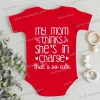 "My Mom Thinks She's in That So Cute" Newborn Baby Bodysuits Fashion Funny Baby Romper Girl Clothes Short Sleeve Infant Romper - Image 7