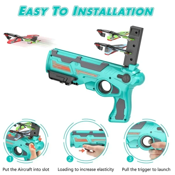 Children's Toy for Boys 3 to 5 Years Ejection Aircraft Shooting Game Outdoor Parent-child Sport Toys Kids Aircraft Set Plane Toy - Image 5
