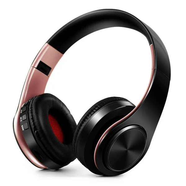 Men Gift Gold Wireless Headphones Bluetooth Earphone Stereo Headset with Build-in MIC with 3.5mm Jack for Xiaomi Samsung IPHONE - Image 11
