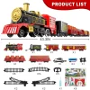 Train Set Toys for Kids, Christmas Train Sets Toys for Kids W/Smokes, Light & Sound Include 6 Car and 28 Tracks - Image 3