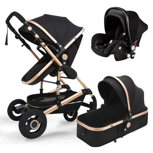 Coches Para Bebes. 3-in-1 Combination Baby Pram Pushchair With Car Baby Seat Travel System Baby Stroller 3 In1 With Car Seat - Image 7