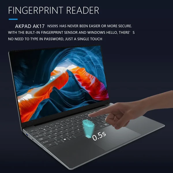 Big discount Notebook  Windows 10 11 Ram 16GB Rom 256GB 512GB 1TB 2TB SSD Computer 2.4G/5.0G Wifi Bluetooth Intel N5095 Laptop - Image 2