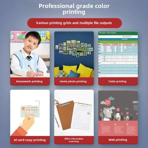 MG2580WH printing, copying and scanning all-in-one machine, inkjet color printer, home photo, student office can add ink, - Image 4