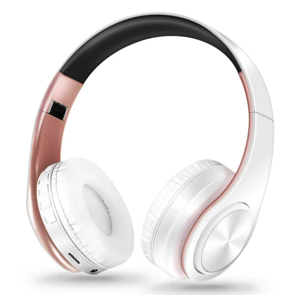 Men Gift Gold Wireless Headphones Bluetooth Earphone Stereo Headset with Build-in MIC with 3.5mm Jack for Xiaomi Samsung IPHONE - Image 12