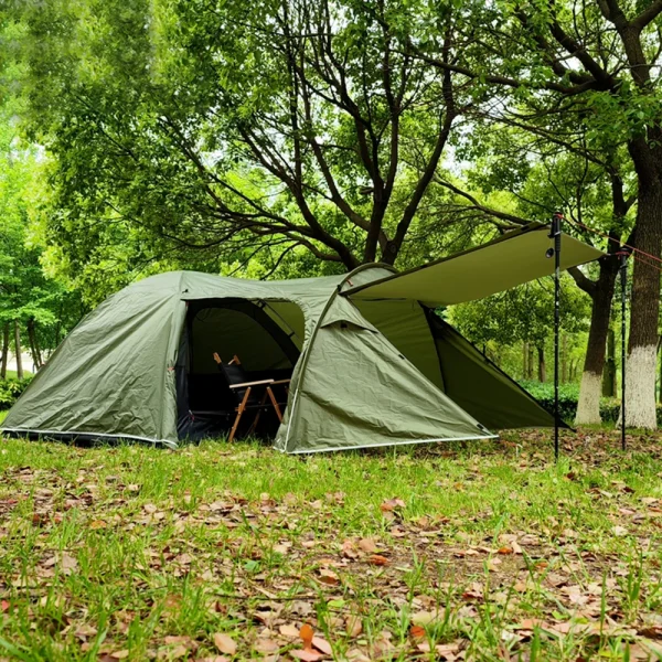 Waterproof Family Camping Tent  3 Person Light Weight Double Layer 1 Bedroom One Living Room out door Family Shelter Tent - Image 5