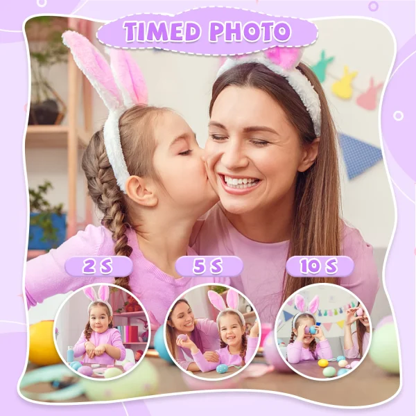 1080P HD Children Camera Toddler Digital Video Camera 2.0-inch Kids Camera with Silicone Cases Toys for Christmas Birthday Gifts - Image 6