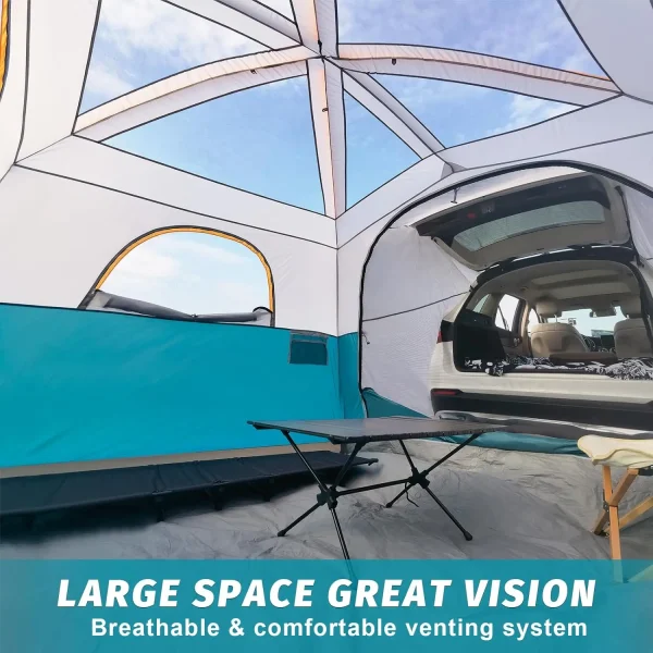 UNP SUV Tent for Camping, 6-Person Car Camping Tent, SUV Tailgate Tent for Outdoor, Easy Set Up Tent with Rainfly 10'x9'x78in(H) - Image 2