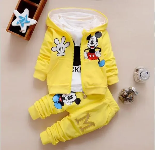 Baby Girls Boys Mickey Minnie Clothing Sets Spring Autumn Kids Outfits Hoodie+T-shirt+Pants Tracksuit Children Sport Suit - Image 15