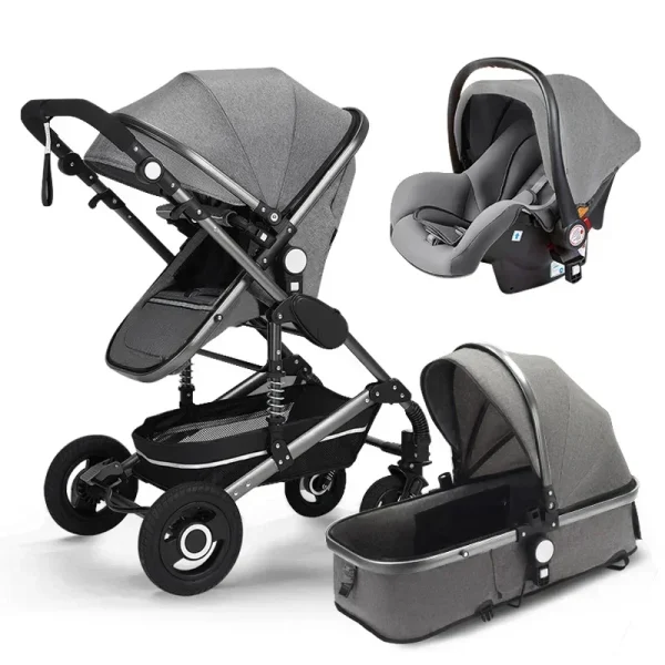 Coches Para Bebes. 3-in-1 Combination Baby Pram Pushchair With Car Baby Seat Travel System Baby Stroller 3 In1 With Car Seat - Image 10