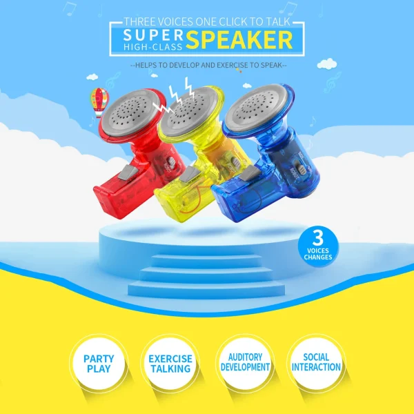 HOT SALE Funny Multi Voice Changer Amplifier 3 Different Voices Fun Toy Speaker Kids Educational Toys For Children Girl Gift - Image 3