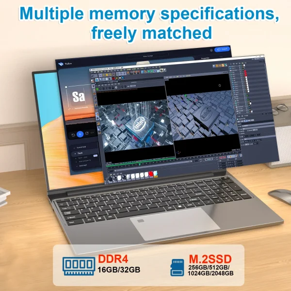 NEW 15.6 "laptop Intel Core i7-6500U 32GB RAM 2048GB SSD ROM 5000mAh Windows 11 Pro 3-year warranty portable laptop - Image 5