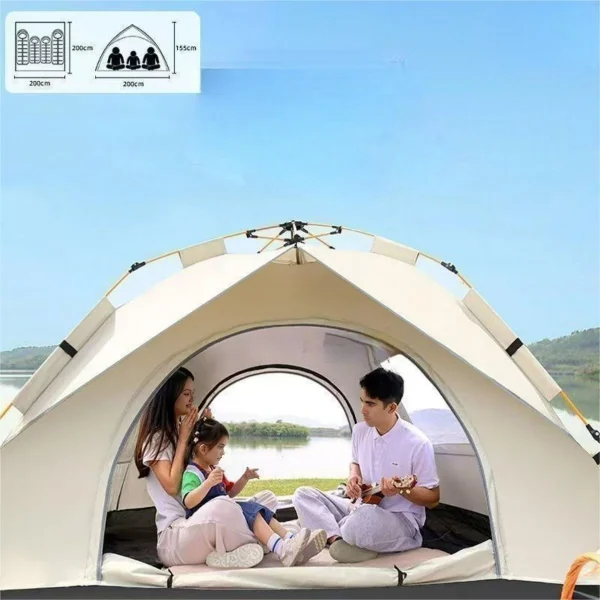 Automatic Quick-opening Tent Outdoor Self-driving Travel Camping Tent Automatic Quick-open Tent Two doors and two windows - Image 2