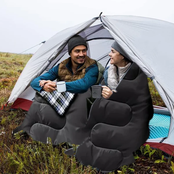 Double Sleeping Bag Sleeping Bags For Adults with 2 Pillows Bag Large Camping Sleeping Bag Lightweight Sleeping Bag - Image 4