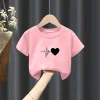 Girls Short-sleeved T-shirt Summer New Pure Boy White Top Summer Big Child Fashion Clothes  Girls Clothes - Image 7