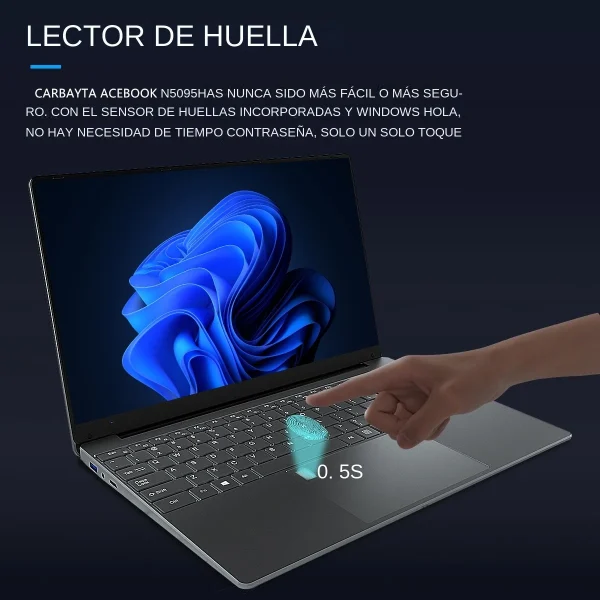 Laptop 15.6 Inch IPS Screen 16GB RAM  Intel 11th N5095 Business Netbook Windows 10 11 Pro Gaming Office Notebook Pc Portable - Image 3