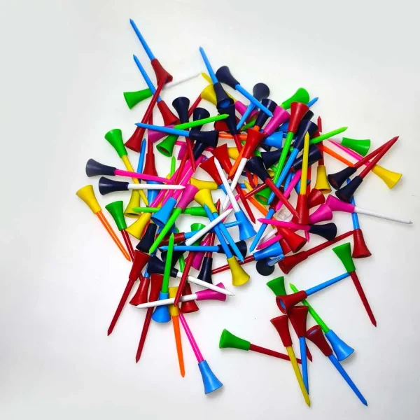 83mm Golf Tees Rubber Cushion Top Plastic Ball Holder Golf Accessories 10-40 Pieces Random Color - Image 4