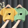 Girls Short-sleeved T-shirt Summer New Pure Boy White Top Summer Big Child Fashion Clothes  Girls Clothes - Image 4