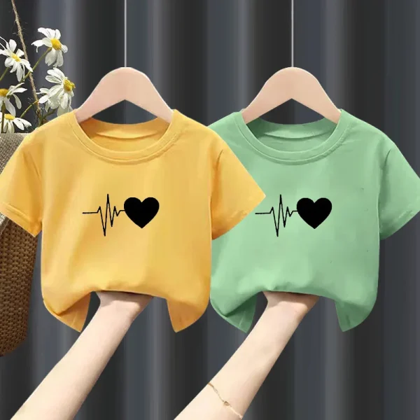 Girls Short-sleeved T-shirt Summer New Pure Boy White Top Summer Big Child Fashion Clothes  Girls Clothes - Image 4