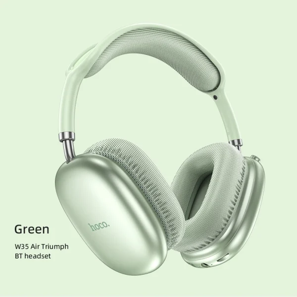 HOCO W35 Air Upgrade Wireless Bluetooth 5.3 Music Headphone Mic HiFi Audio Headset Stereo Sound Sport Earphones 40MM Driver 45H - Image 10