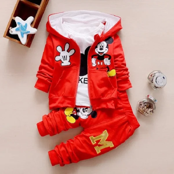 Baby Girls Boys Mickey Minnie Clothing Sets Spring Autumn Kids Outfits Hoodie+T-shirt+Pants Tracksuit Children Sport Suit - Image 7