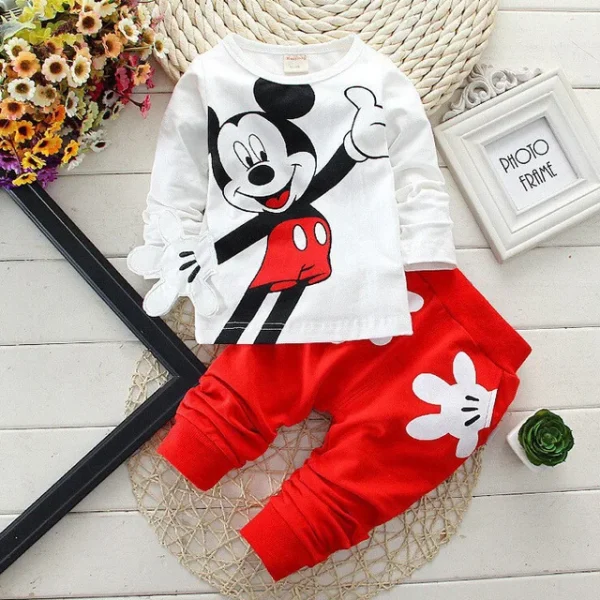 Baby Girls Boys Mickey Minnie Clothing Sets Spring Autumn Kids Outfits Hoodie+T-shirt+Pants Tracksuit Children Sport Suit - Image 8